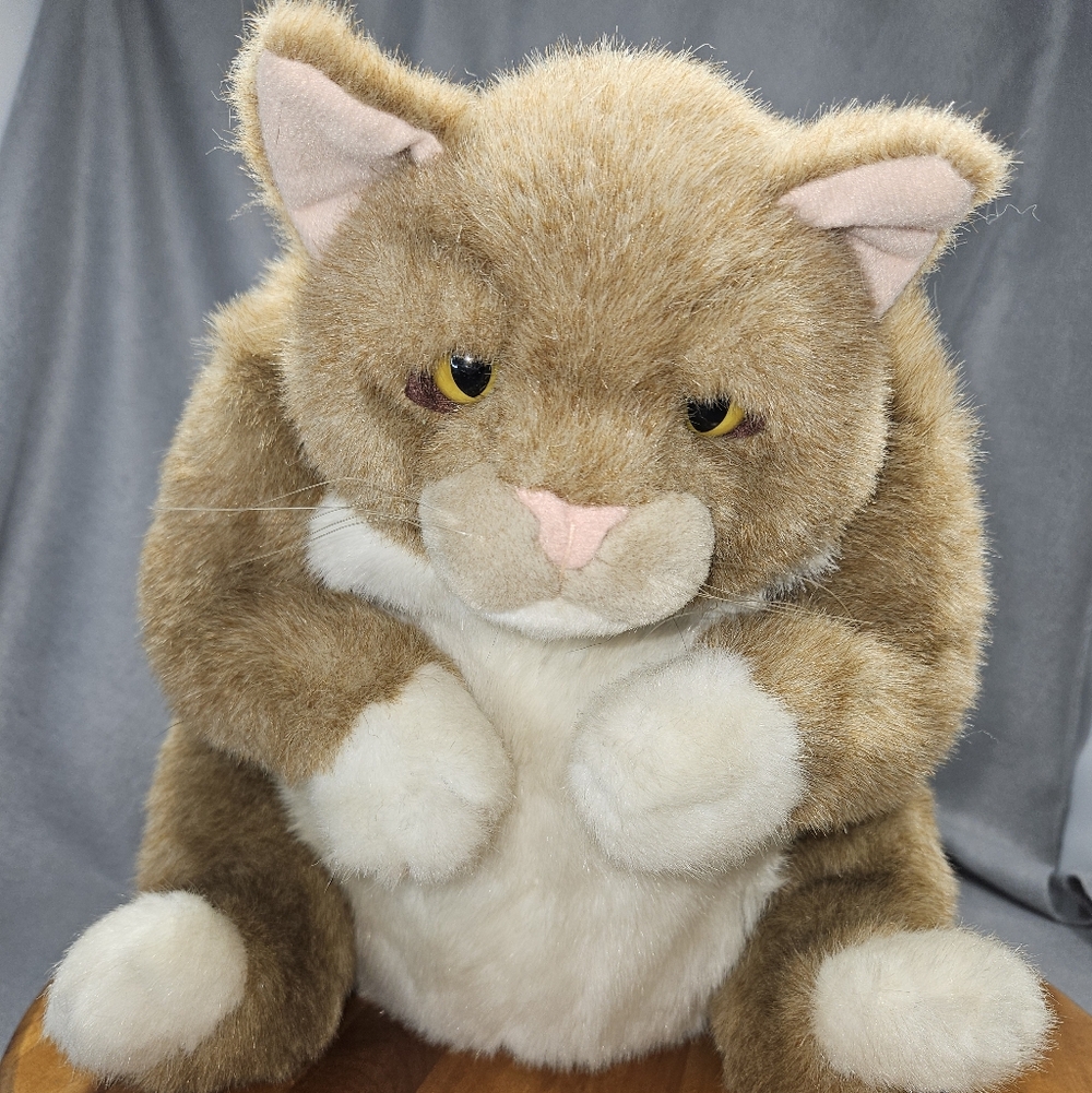 Vintage Rare CHUBBY fat cat  DAKIN applause Peewee Cat Plush